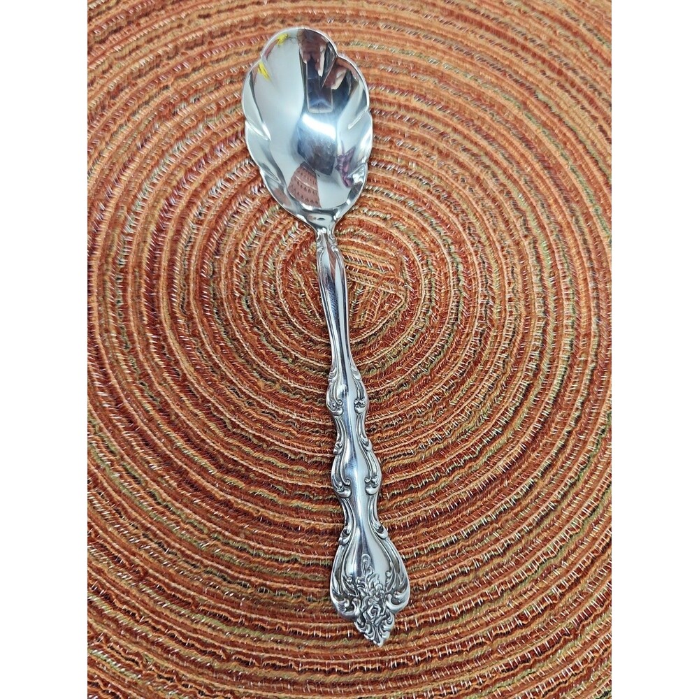 Vintage International Silverplate "Interlude" Scalloped Sugar Spoon 1971 USA